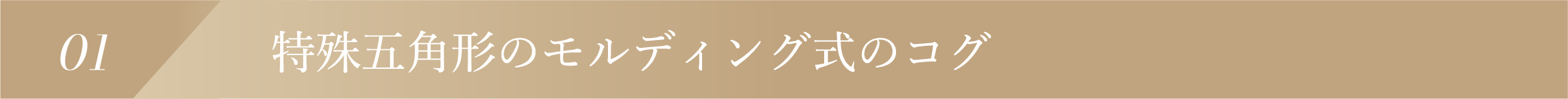 特殊五角形のモルディング式のコグ